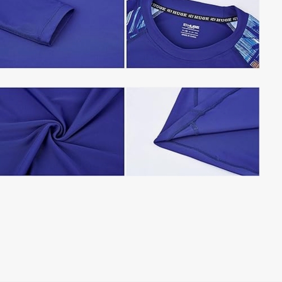 Men's Long Sleeve Rash Guard with UPF 50+ Sun Protection /Quick Drying Fabric - Picture 2 of 2